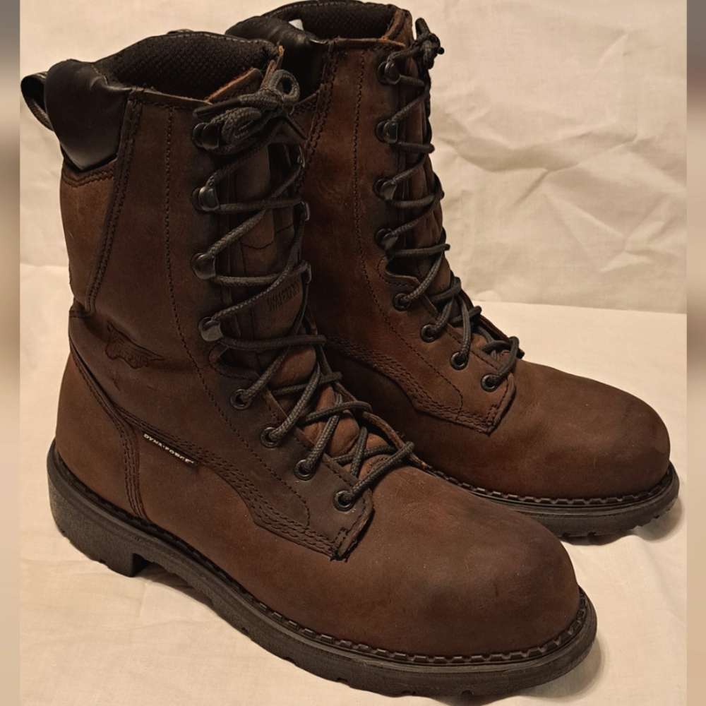 Red Wing Brown Leather Steel Toe Boots 9 E2